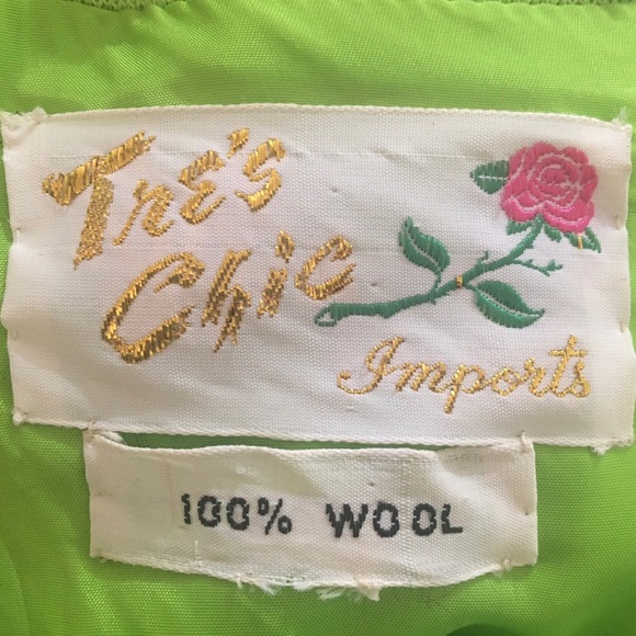 Vintage beaded dress from the 60s in wool - Picture 5 of 5